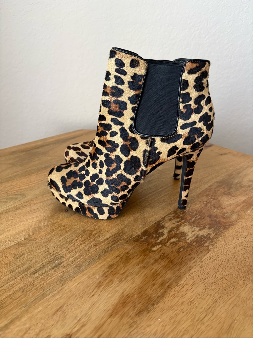 Gianni Bini Leopard Print Platform Booties